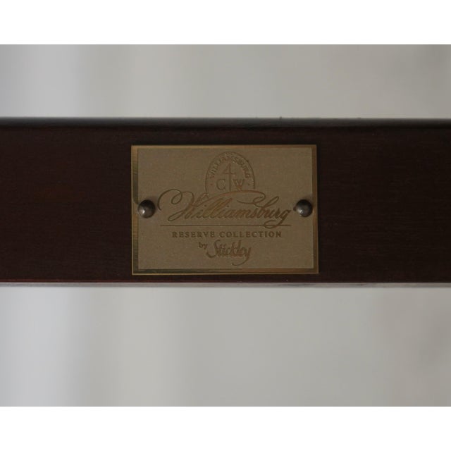 Pair Stickley Cw-13 Colonial Williamsburg Blue Damask Lolling Chairs For Sale - Image 18 of 18