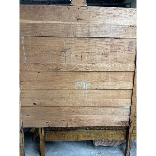 Antique Late Victorian Edwardian Serpentine Oak Dresser With Removable Mirror For Sale - Image 13 of 14