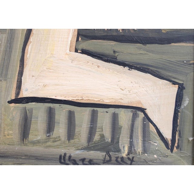 Berlin School Artist after Picasso, Kneeling Nude and Mysterious Figure, 1960s-70s, Oil on Board, Framed For Sale - Image 16 of 18