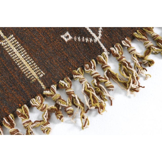 Cream 1960's Eva Nemeth for Illums Boghus Style Danish Wool Wall Tapestry For Sale - Image 8 of 10