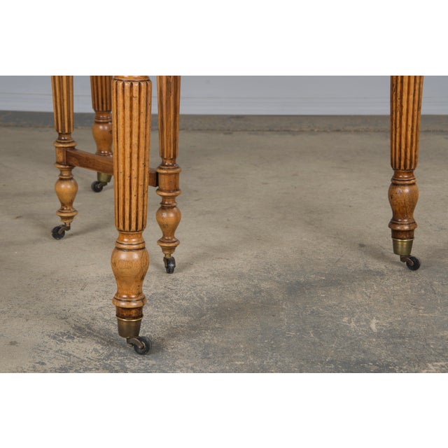 19th Century French Louis Philippe Style Walnut Extendable Drop Leaf Table For Sale - Image 10 of 12