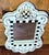 Mackenzie Childs MacKenzie-Childs Doodles Wall Mirror W/ Courtly Check Finial Accent For Sale - Image 4 of 9
