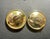 Mid-Century Modern Mid 20th Century Earrings Marked Lisner & Necklace Lisner Style With Satin Etched Directly Into the Gold-Tone Metal For Sale - Image 3 of 6