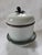 Vintage Celadon Porcelain Lidded Pot and Saucer with Bronze Hazelnut from Royal Limoges, 1960s, Set of 2 For Sale - Image 9 of 9