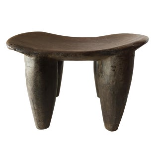 1970s African Senufo Wood Kids Milk Stool For Sale