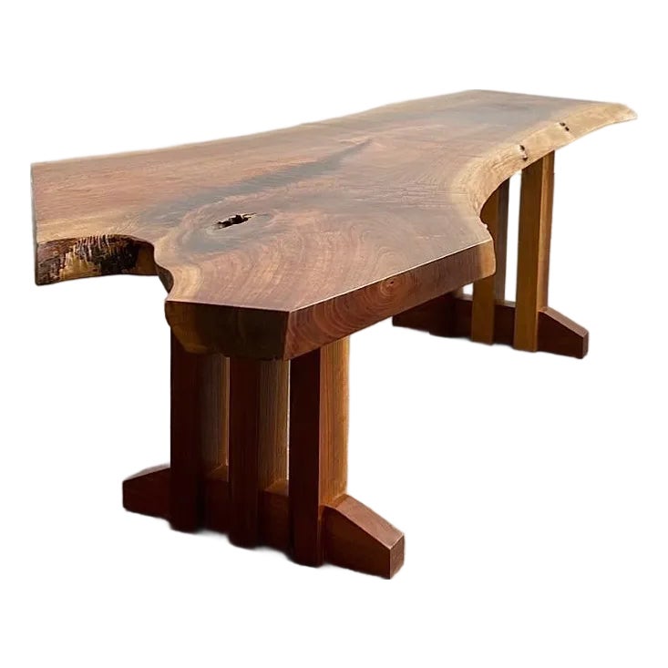 Vintage Jeffrey Greene Live Edge Coffee Table or Bench, 1980s