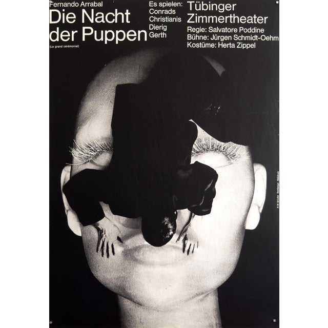The Night of the Dolls Original Theater Poster by F+R Grindler, 1968 For Sale