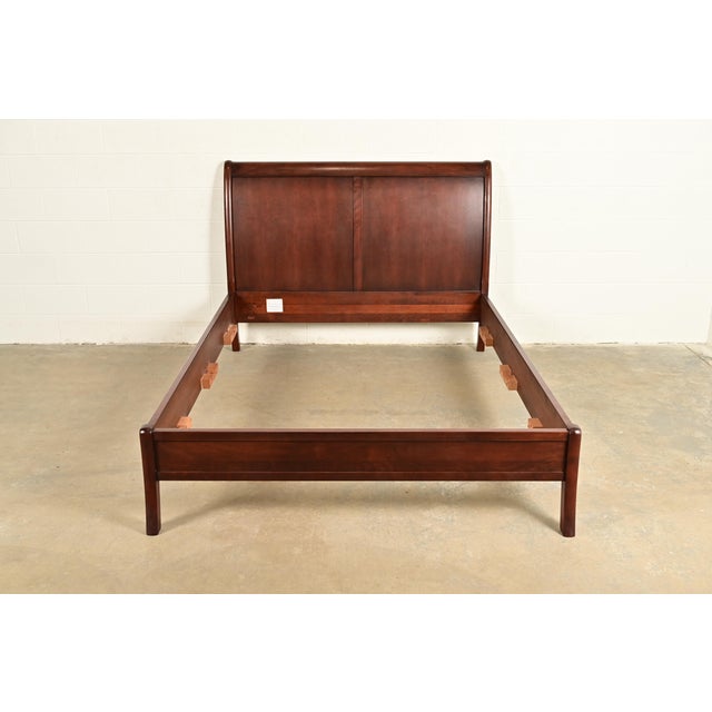 L. & J.G. Stickley, Inc. L. & J. G. Stickley French Empire Cherry Wood Queen Size Sleigh Bed For Sale - Image 4 of 11