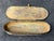 Lovely small antique long oval copper tobacco hinged box. Fine hammered design just in from the rim on the lid. Snap...