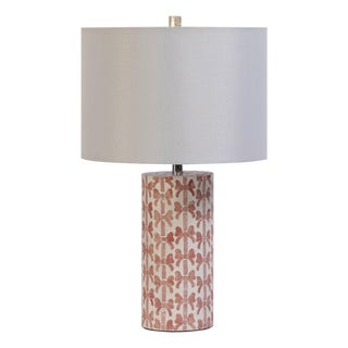 Lassy Pink Ribbon Capiz Shell Table Lamp For Sale