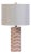 Lassy Pink Ribbon Capiz Shell Table Lamp For Sale