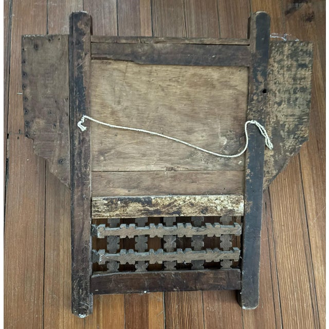 Brown Large Vintage Moroccan Mashrabiya Wall Shelf - Hand-Carved Architectural Statement For Sale - Image 8 of 12