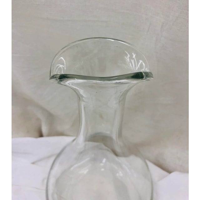 Mid-Century Modern Vintage Glass Carafe For Sale - Image 3 of 6
