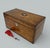 Wood Antique English Satinwood Wooden Georgian Regency Double Tea Caddy 19th Century For Sale - Image 7 of 10
