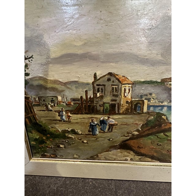 Mancini, View of the Gulf of Naples, 1950s, Oil on Panel, Framed For Sale - Image 3 of 10