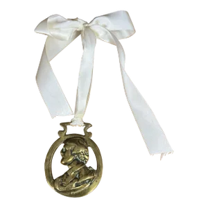 Vintage English Horse Brass Ornament Shakespeare