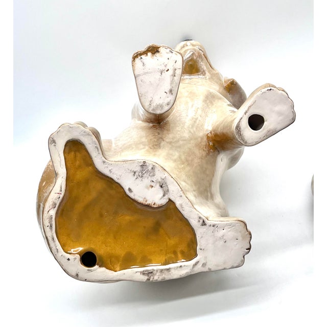 Large Italian Ceramic Dogs attributed to Ronzan, 1970s, Set of 2 For Sale - Image 16 of 18