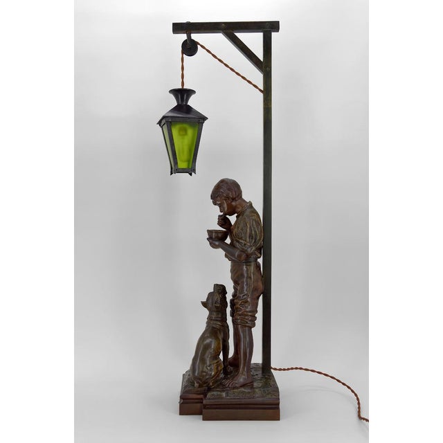 Art Nouveau The Good Soup Lamp by Victor Rousseau, 1900s For Sale - Image 6 of 18