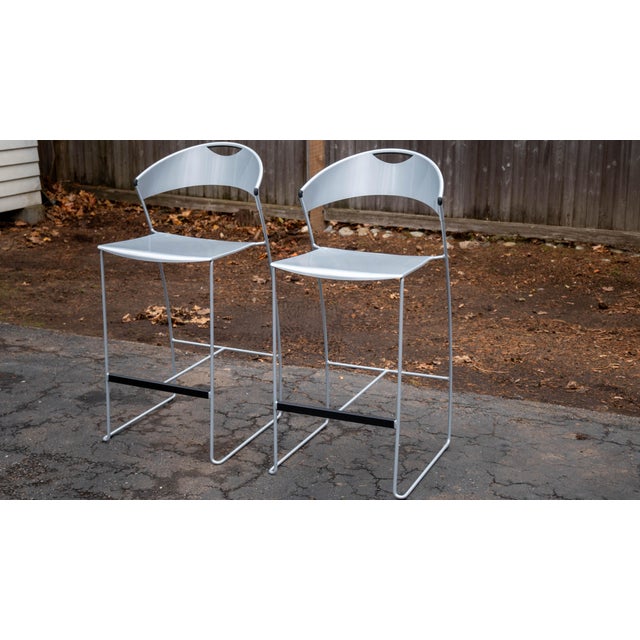 2000 - 2009 Baleri Italia 'Juliette Barstools' by Juliette Hannes Wettstein - A Pair For Sale - Image 5 of 15