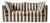 Sophie Conran Coco 2.5 Seater Sofa - Chocolate Stripes with Knife Edge Cushion For Sale