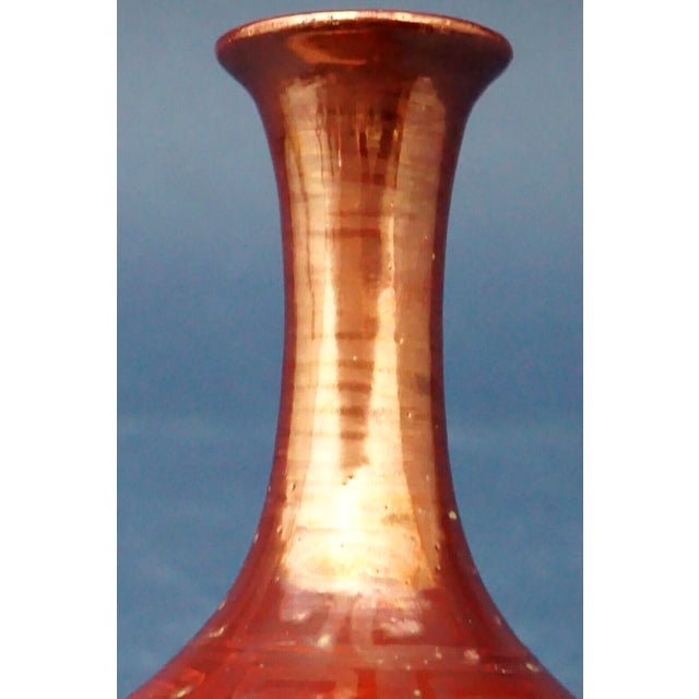 Red 20th Century Lustre Ceramic Vase by Alberto Mingotti, Faenza, Italy, 1930 For Sale - Image 8 of 16