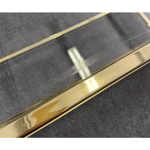 Brass Brass & Glass Sofa Table For Sale - Image 8 of 9