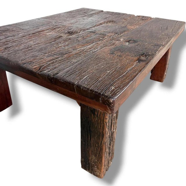 Rustic Driftwood Coffee Table For Sale - Image 9 of 10