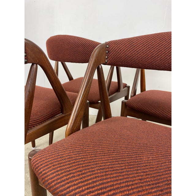 1960s Model 31 Dining Chairs in Teak attributed to Kai Kristiansen for Schou Andersen, Denmark, 1960, Set of 4 For Sale - Image 5 of 17