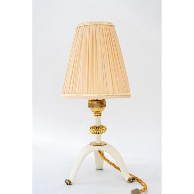 Mid-Century Modern Table Lamp with Fabric Shade by Rupert Nikoll, Vienna, Austria, 1960s For Sale - Image 3 of 14