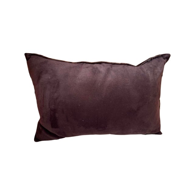 Beautiful brown cowhide front 18” lumbar pillow Back side is a matching color faux velour 18x 11” Poly filling No maker’s...