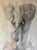 A beautifully signed elephant portrait by Esther Lidstrom, rendered in watercolor with expressive line work and a...