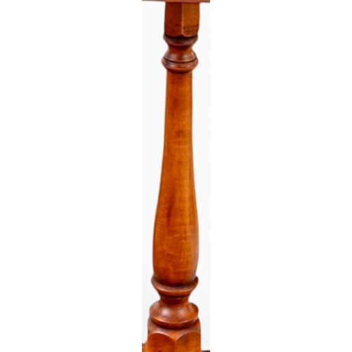 Late 20th Century Eldred Wheeler Bench-Made Tiger Maple Hexagonal Candlestand Pedestal Table For Sale In Portland, ME - Image 6 of 9