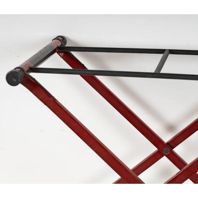 Early 20th Century An Antique Painted Tole Tray on Stand For Sale - Image 5 of 9