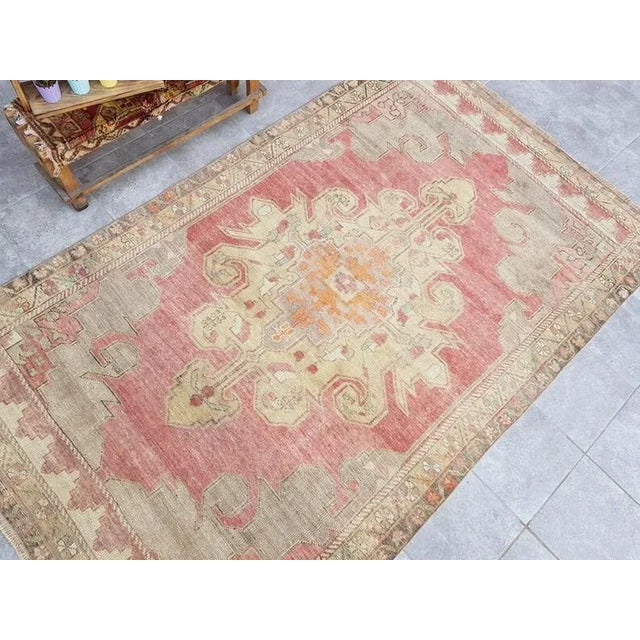 1960s Handknotted Vintage Area Rug For Sale - Image 6 of 9