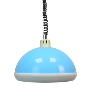 Blue Methacrylate Extendable Ceiling Lamp, 1960s For Sale