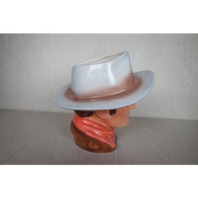 Ceramic American Royal Doulton John Wayne the Duke Cowboy Toby Character Jug For Sale - Image 7 of 13