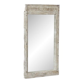 Antique Indian Bleached Teak Mirror Frame-C For Sale