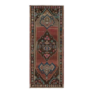 1950s Vintage Afghan Tribal Kilim Rug With Geometric Patterns For Sale