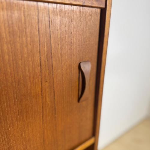 Danish Teak Bookcase with Sliding Doors, 1960s For Sale - Image 3 of 7
