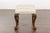 English 19th Century English Mahogany Upholstered Stool with Cabriole Legs For Sale - Image 3 of 12