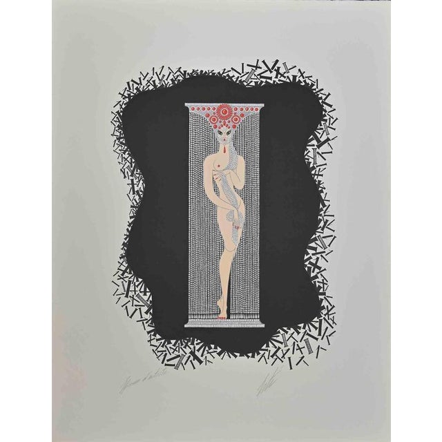 Contemporary Erté, Nude Le 1, 1968, 1960s, Lithograph For Sale - Image 3 of 3