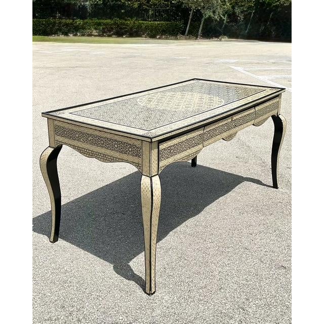 Vintage Moroccan Inlay Writing Desk For Sale - Image 13 of 16