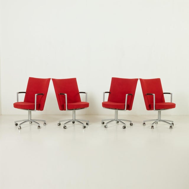 Partner Chairs by J. Foersom & P. ​​Hiort-Lorenzen for Erik Jørgensen, Denmark, 1970s, Set of 4 For Sale - Image 10 of 18