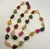 Vibrant Caged Gemstone Necklace Gold Finish Wired Links Long 35” C. 1970 For Sale - Image 4 of 10