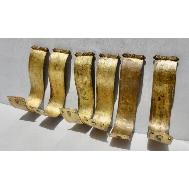 Gold Antique Napoleon III Curtain Hold Back --a Set of 6 For Sale - Image 8 of 11