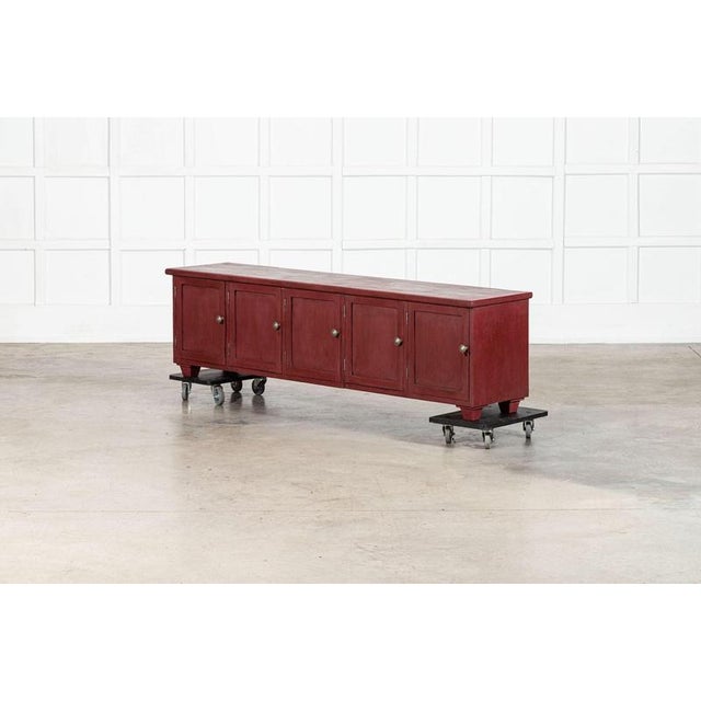 Late 19th Century Large Antique English Pine Bench, 1890 For Sale - Image 5 of 14