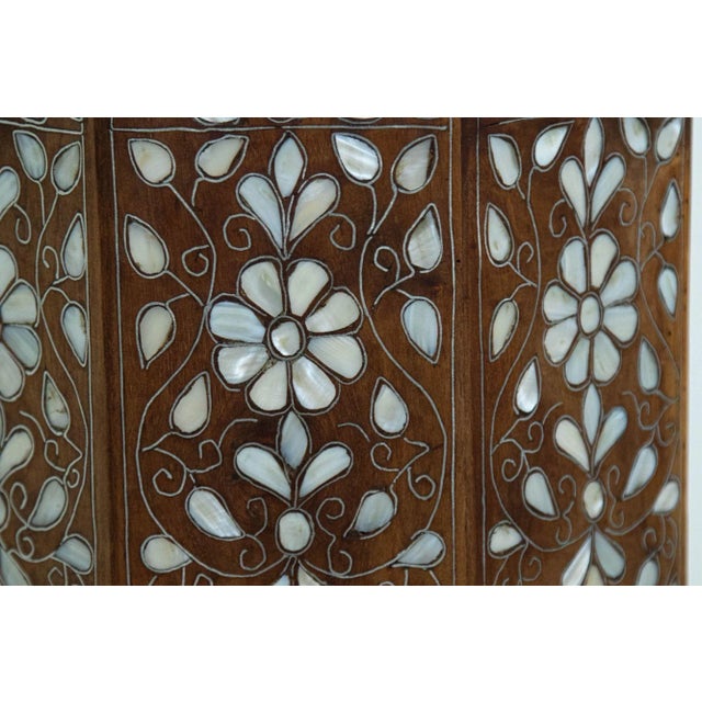 Antique Moroccan Moorish Side Table With Octagonal Top and Mother of Pearl Inlay For Sale - Image 9 of 13