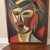 Abstract Vintage Italian Abstract Portrait Painting ~ Framed For Sale - Image 3 of 10