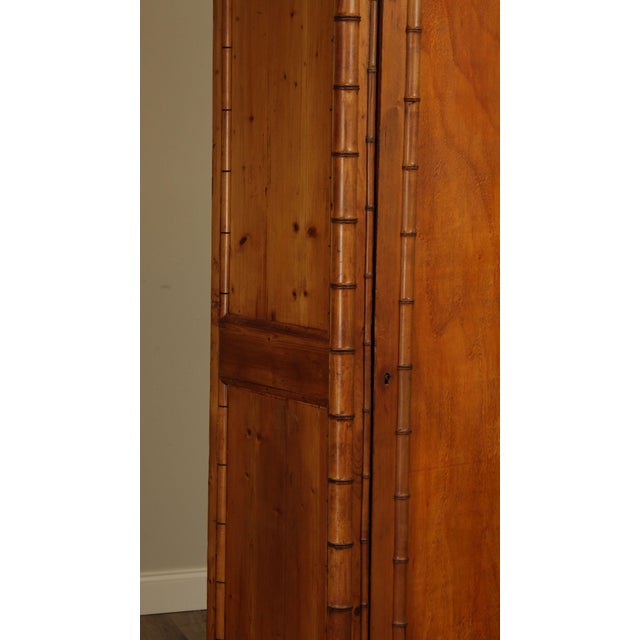 Antique Faux Bamboo Tall Armoire Cabinet Chairish