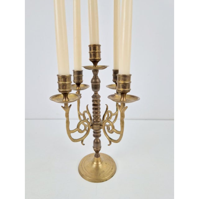 1950s French Rustic Copper Candlestick, 1950 For Sale - Image 5 of 6